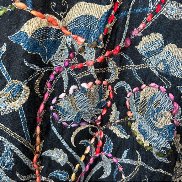 Ayka Ciara Thick Stitch Floral Embroidered Duster One Size - Picture 8 of 11